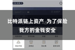 比特派链上资产  为了保险我方的金钱安全